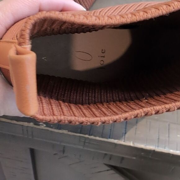 Joie Revolve Neely Sock Ribbed Ankle Booties Sz 8.5 Chestnut Brown Block Heel - Picture 11 of 12